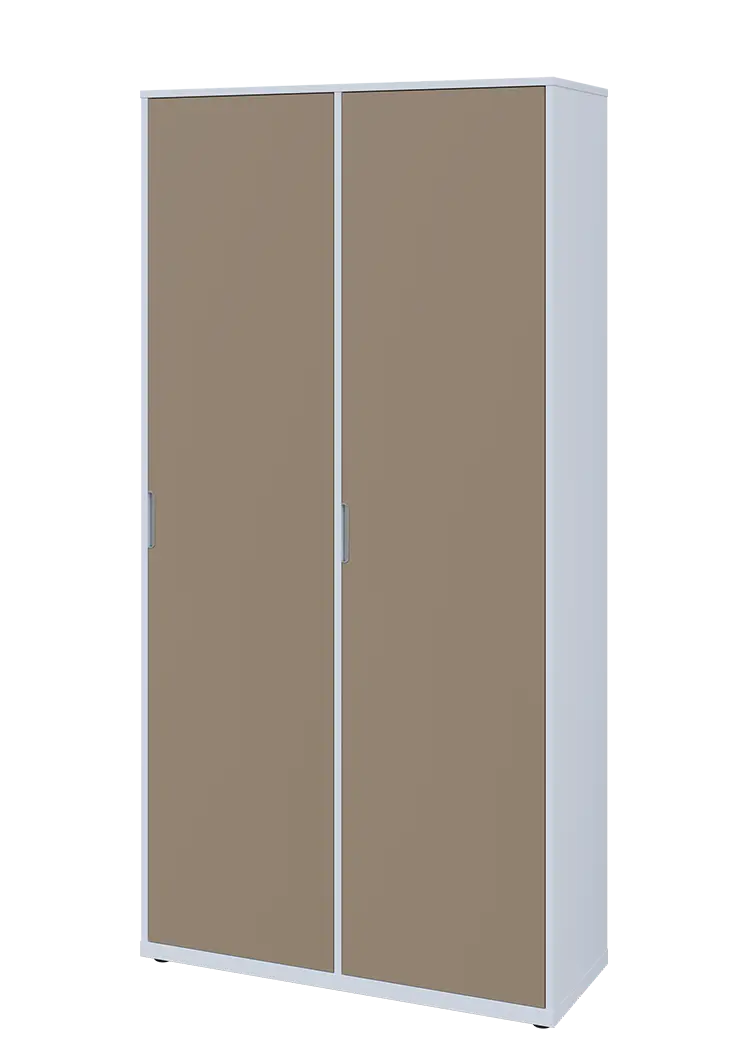 KSR6-81 P skříň šatní, 2x výsuvné ramínko, 2053x1022x400 mm, provedení pravé, bílá sněžná/latte